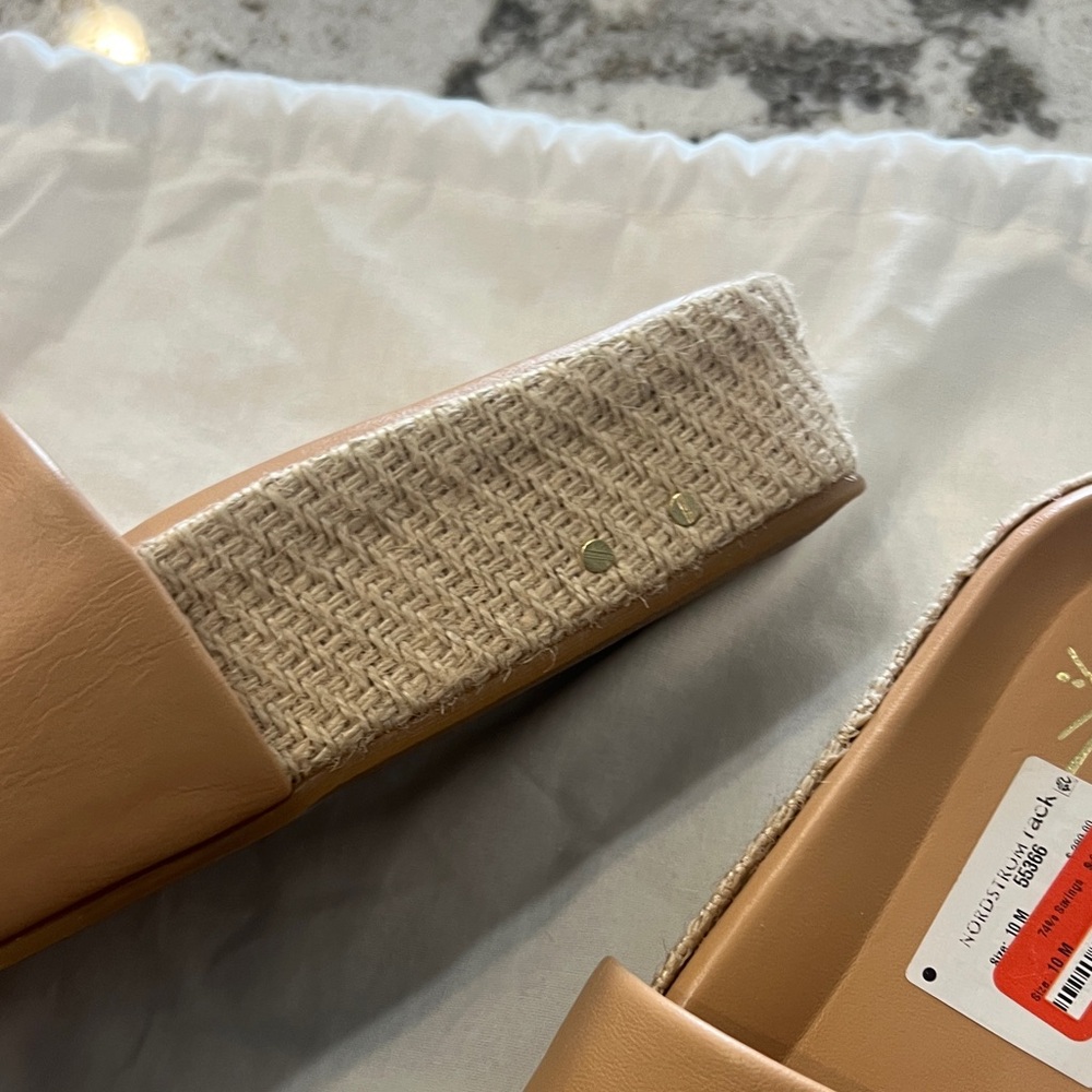 Beek Brown Leather Slide Sandals - Picture 5 of 8